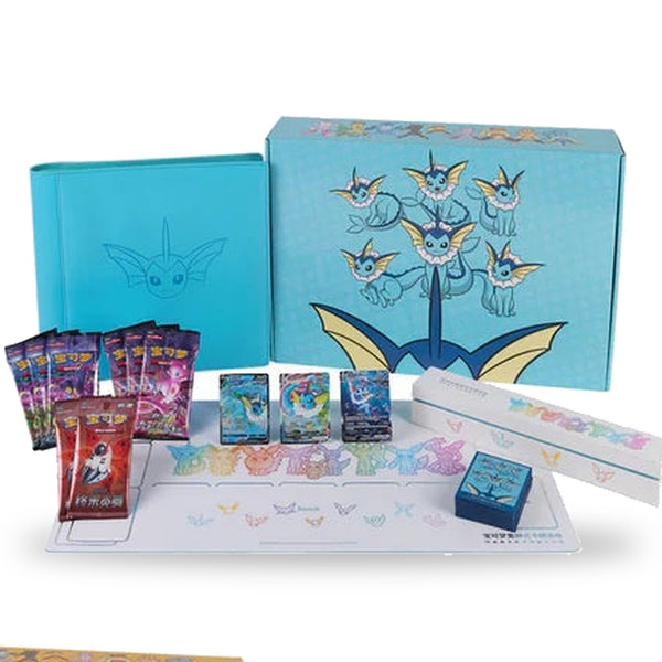 Pokémon TCG: Simplified Chinese Sword & Shield Eevee Advanced Gift Box (CSH3) Vaporeon + Jolteon + Flareon Bundle