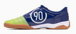 Navy blue and green sports shoe with '90' logo on a white background - Image 3