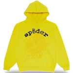 Sp5der Legacy Web Hoodie Yellow - Image 1