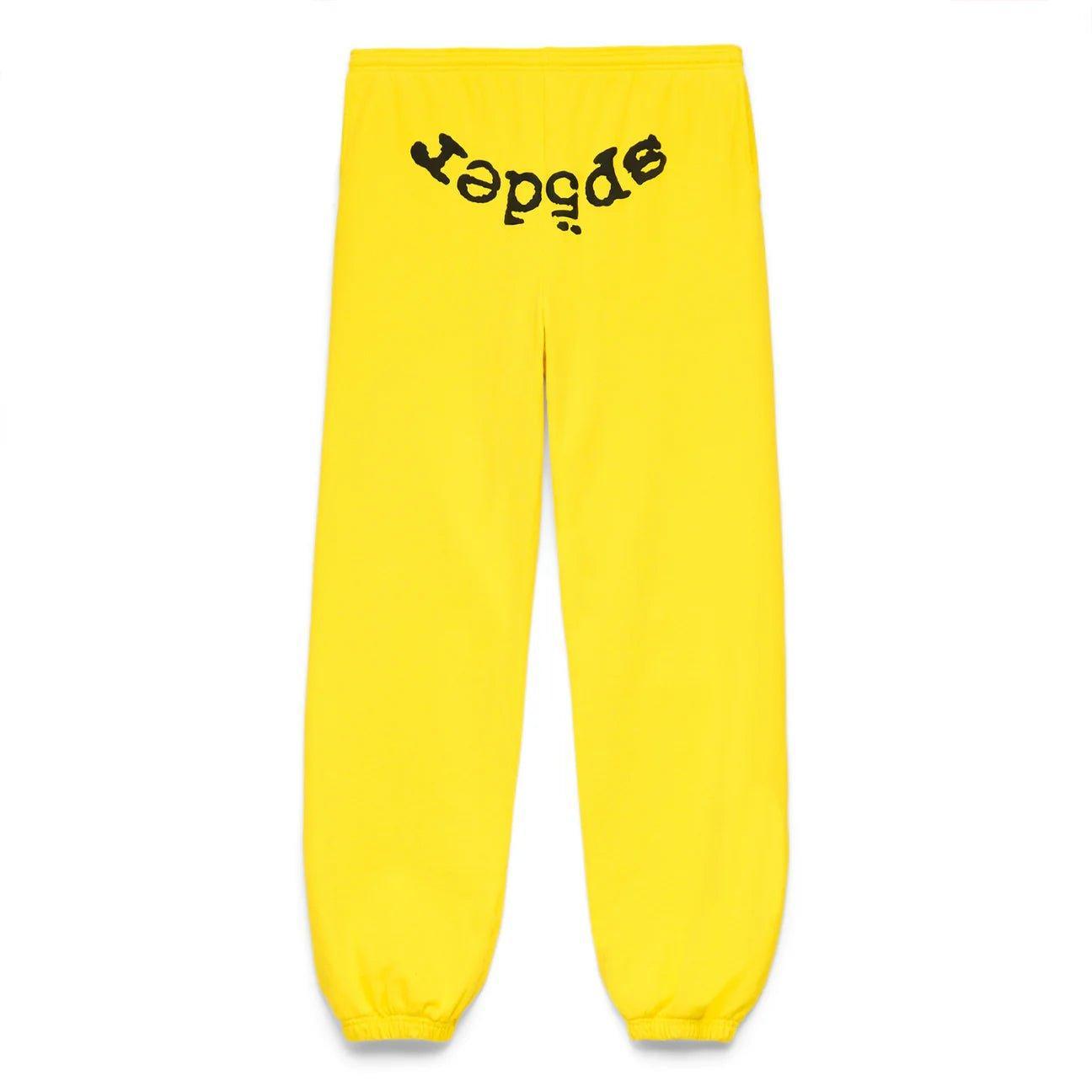 Sp5der Legacy Web Sweatpants Yellow - Supra Sneakers