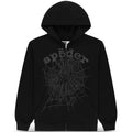Sp5der OG Web V2 Phantom Zip Up Hoodie Black