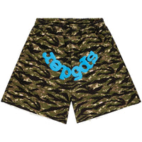 Sp5der OG Web V2 Sweatshort Tiger Camo Blue