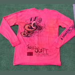 Travis Scott O2 Live Long-Sleeve Pink Tie-Dye, T-Shirt - Supra Sneakers - Image 7
