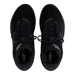 Black athletic shoes with New Balance branding on a white background - Image 4