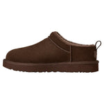 Brown slip-on shoe with fur lining on a white background - Image 3