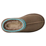 Brown slipper with turquoise trim on a white background - Image 5