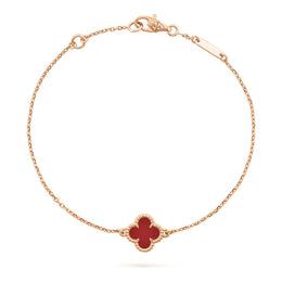 Van Cleef & Arpels Sweet Alhambra bracelet 18K rose gold, Carnelian