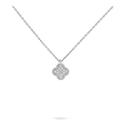 Van Cleef & Arpels Sweet Alhambra Anhänger aus 18K Weißgold, Diamant