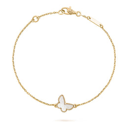 Van Cleef & Arpels Sweet Butterflies bracelet 18K yellow gold, Mother-of-pearl