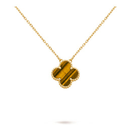Van Cleef & Arpels Vintage Alhambra pendant 18K yellow gold, Tiger Eye