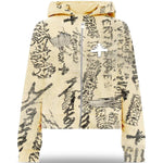 Vertabrae VERT Ivory Graffit Zip Up Hoodie - Supra Sneakers - Image 1