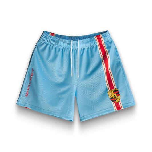 Bravest Studios Blue Racing Shorts - Supra Sneakers