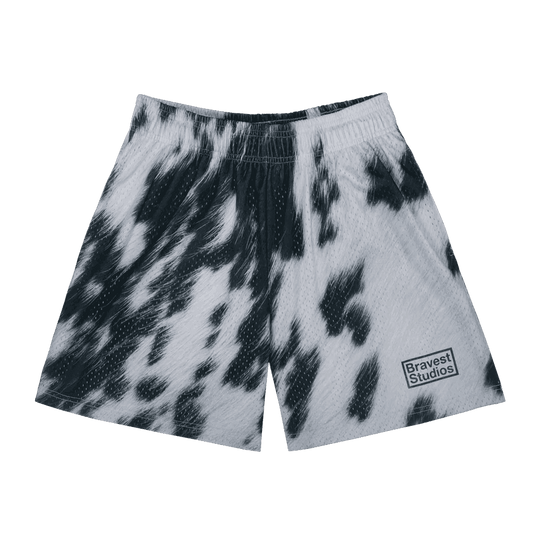 Bravest Studios Cow Print Shorts Black - Supra Sneakers