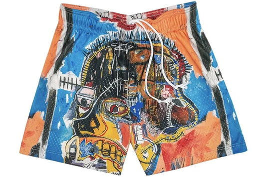 Bravest Studios Jean Michel Basquiat Shorts Orange - Supra Sneakers