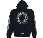 Chrome Hearts Horseshoe Floral Hoodie Black - Supra Sneakers - Image 2