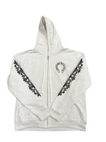 Chrome Hearts Horseshoe Floral Zip-Up Hoodie White - Supra Sneakers - Image 3