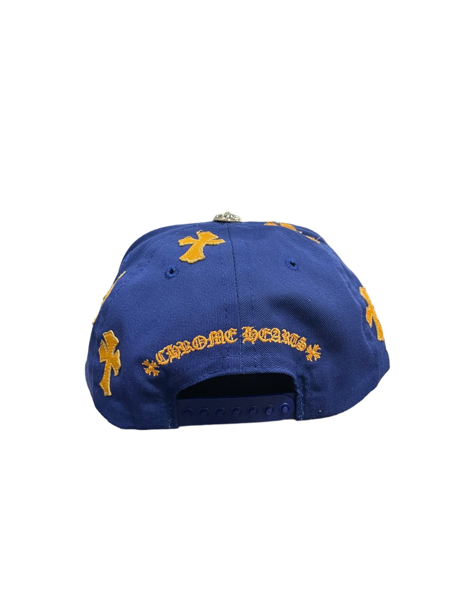Chrome Hearts Leather Patches Snapback Hat Blue / Yellow - Supra Sneakers