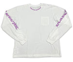 Chrome Hearts Neck Scroll Logo L/S T-shirt White Purple - Supra Sneakers - Image 1
