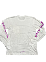 Chrome Hearts Neck Scroll Logo L/S T-shirt White Purple - Supra Sneakers - Image 3