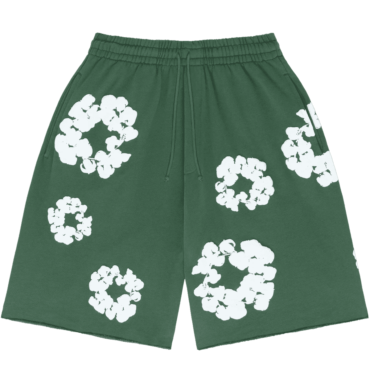 Denim Tears The Cotton Wreath Sweat Shorts Green - Supra Sneakers