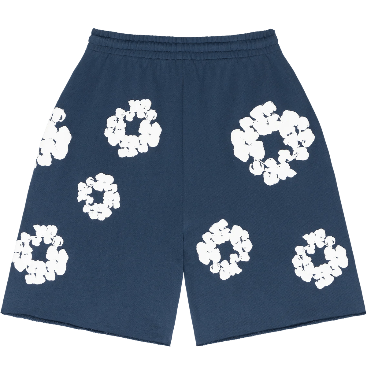 Denim Tears The Cotton Wreath Sweat Shorts Navy Blue - Supra Sneakers