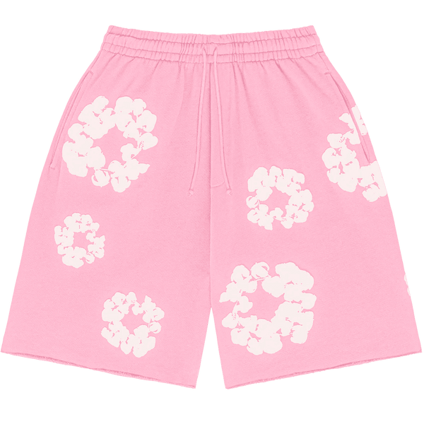 Denim Tears The Cotton Wreath Sweat Shorts Pink - Supra Sneakers