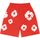 Denim Tears The Cotton Wreath Sweat Shorts Red - Supra Sneakers