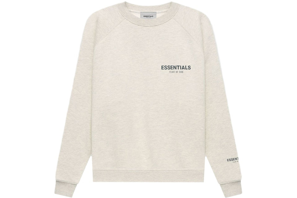 Fear of God Essentials Pullover Crewneck Light Heather Oatmeal - Supra Sneakers