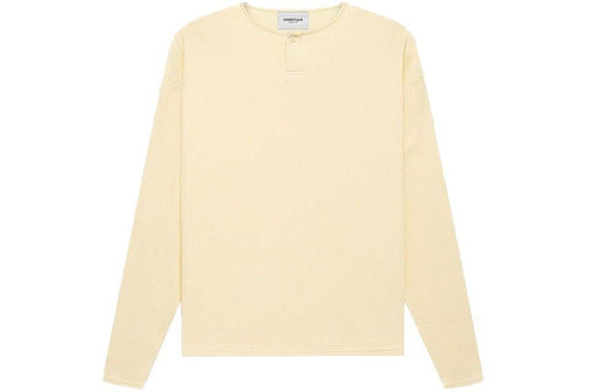 Fear of god Essentials Thermal Henley Long Sleeve Tee Cream - Supra Sneakers