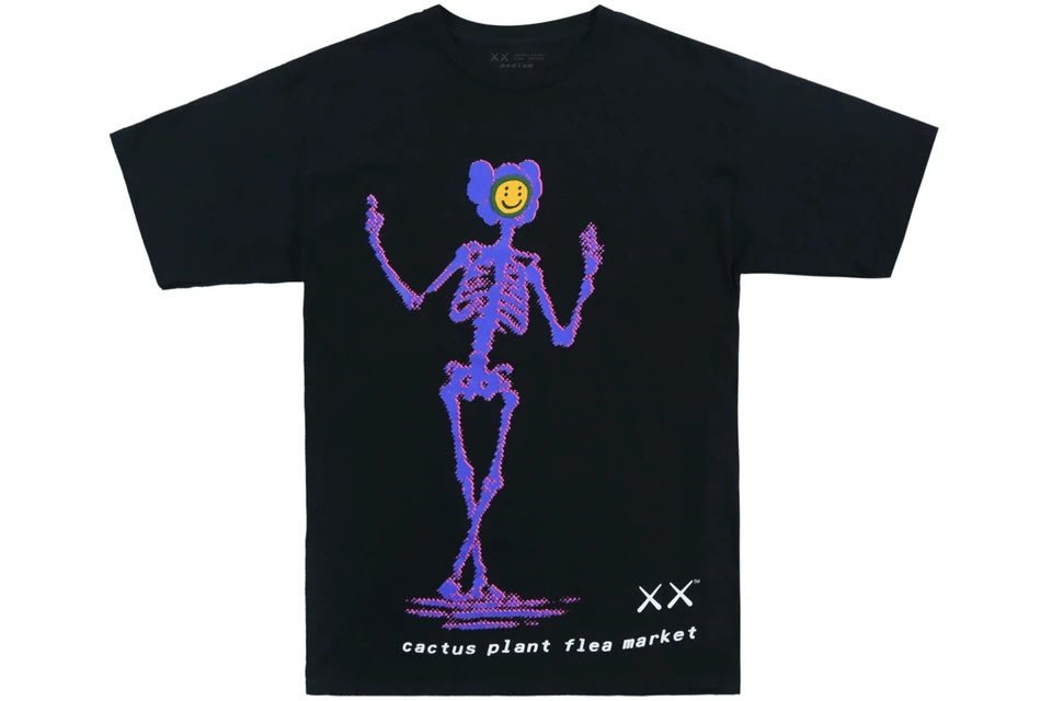 KAWS x Cactus Plant Flea Market T-shirt Black - Supra Sneakers