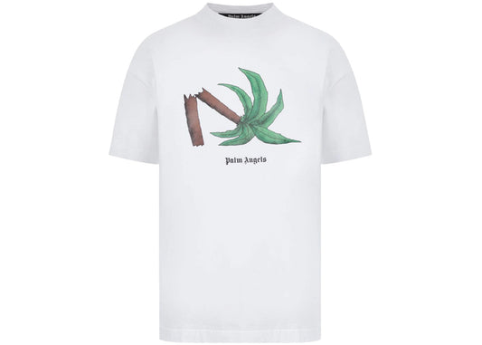 Palm Angels Broken Palm T-Shirt White / Brown / Green - Supra Sneakers