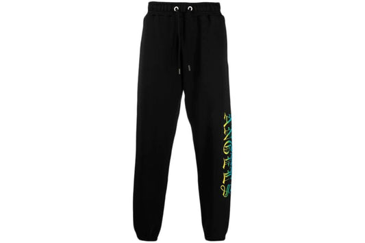 Palm Angels Loose Fit Logo Sweatpants Black / Yellow / Green - Supra Sneakers