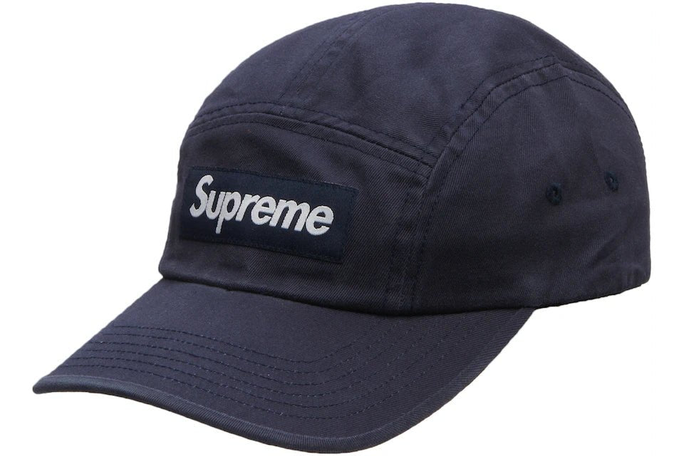 Supreme Washed Chino Twill Camp Cap (FW22) Navy - Supra Sneakers