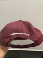 Travis Scott Astroworld Tour Wish You Were Here Hat Maroon - Supra Sneakers - Image 2