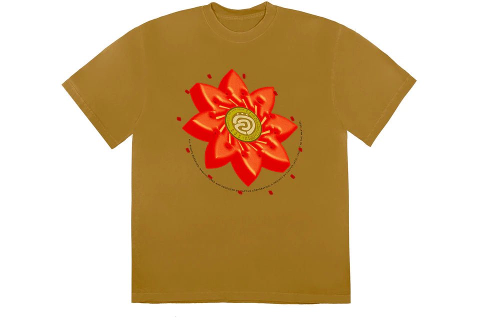 Travis Scott Cactus Jack Flower T-shirt Gold - Supra Sneakers