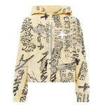 Vertabrae VERT Ivory Graffit Zip Up Hoodie - Supra Sneakers - Image 1